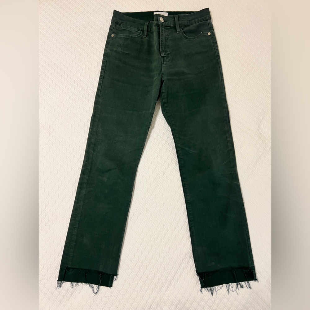 Frame Denim Dark Green Women's Jeans